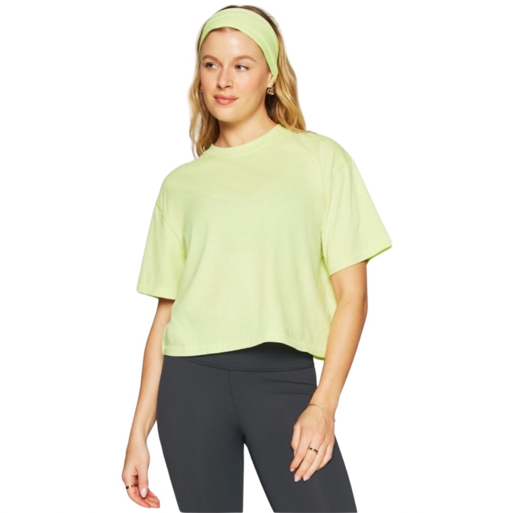 Fabletics XXL Morning Dew 100% Cotton Boxy Tee